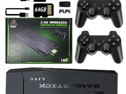 M8 Plus 4K HDMI Mini Retro Oyun Konsolu – 64GB, 3500+ Yüklü Oyun, Kablosuz Çift Kollu Tak-Çalıştır Sistem